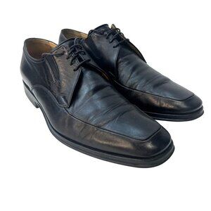 Bruno Magli Bishop Ranuncolo Lace Up Leather Loafer Men's 11.5M Black Color